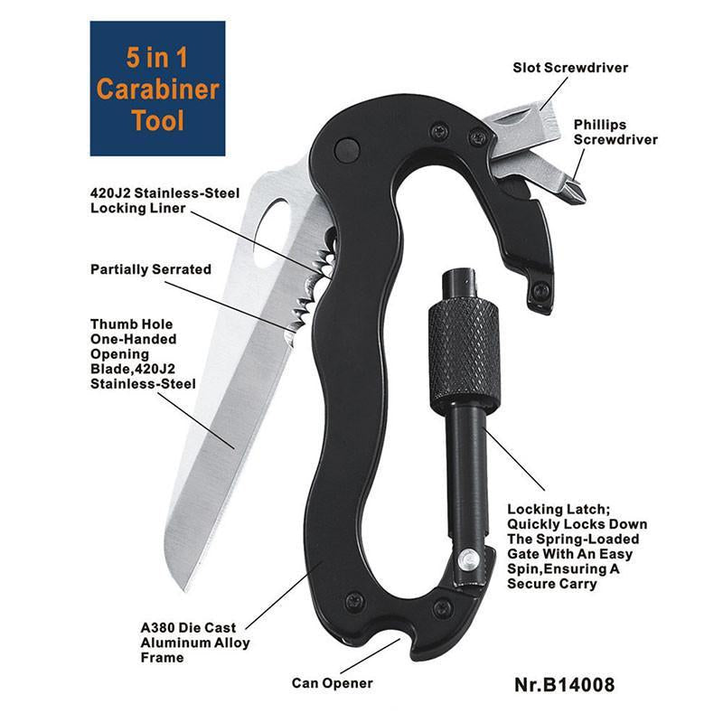 EDC 5 in 1 Carabiner Multi-Tool - Indigo-Temple