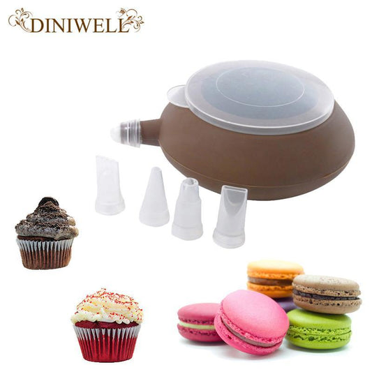Silicone Cake Muffin Macaroon Nozzles Set - Indigo-Temple