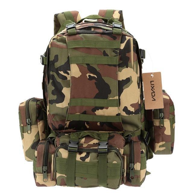 3 in 1 Military Tactical Molle Backpack - Indigo-Temple