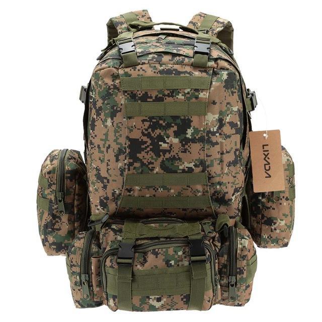 3 in 1 Military Tactical Molle Backpack - Indigo-Temple