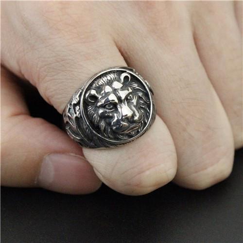 Lebre - Round Lion Ring - Indigo-Temple