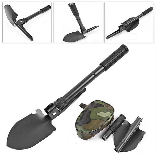 Mini Multi-functional Military Folding Shovel - Indigo-Temple