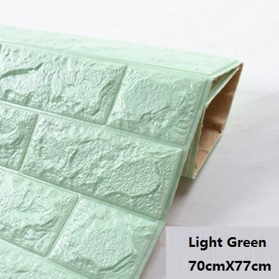 DIY 3D Waterproof Brick Wallpaper (2 pcs) - Indigo-Temple