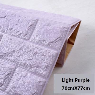 DIY 3D Waterproof Brick Wallpaper (2 pcs) - Indigo-Temple