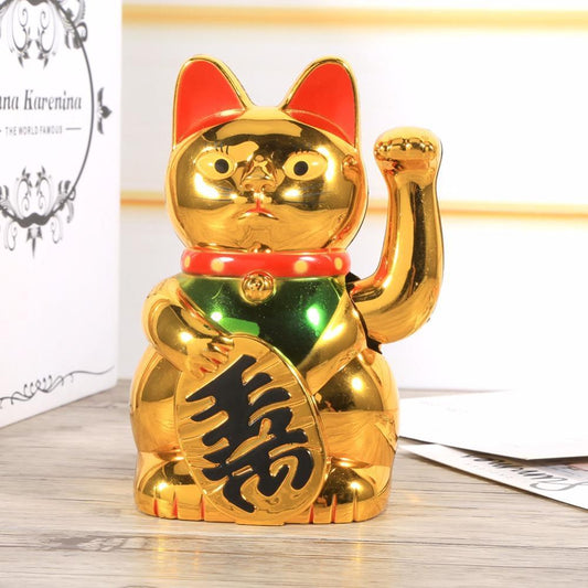 Waving Maneki-neko Cat - Indigo-Temple