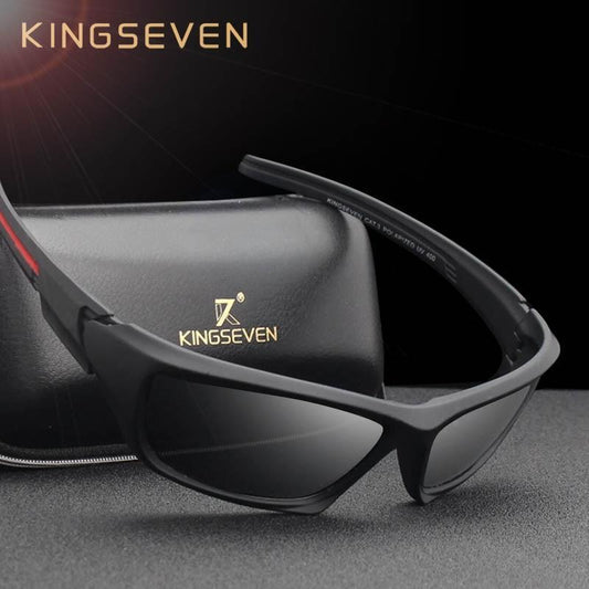 KINGSEVEN™ Sporty Flexible Men Polarized Sunglasses - Indigo-Temple
