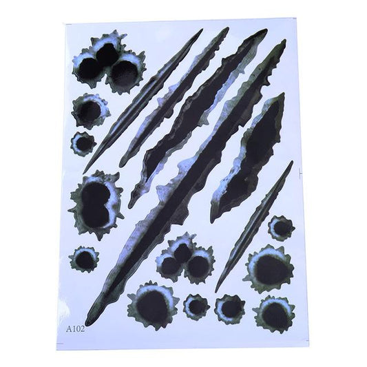 Realistic 3D Car Bullet Hole Stickers - Indigo-Temple
