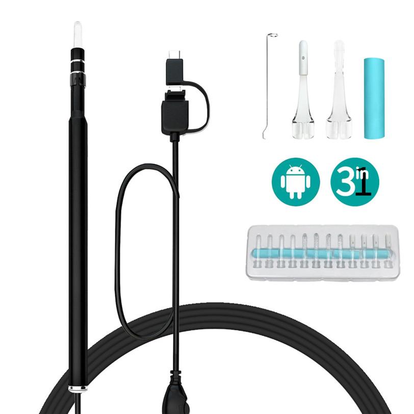 3 in 1 Endoscope Ear Pick & Camera - Indigo-Temple