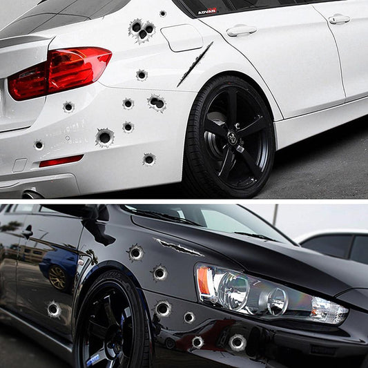 Realistic 3D Car Bullet Hole Stickers - Indigo-Temple