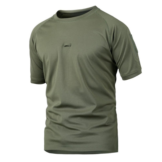 Summer Army Breathable Camo Military T-Shirt - Indigo-Temple