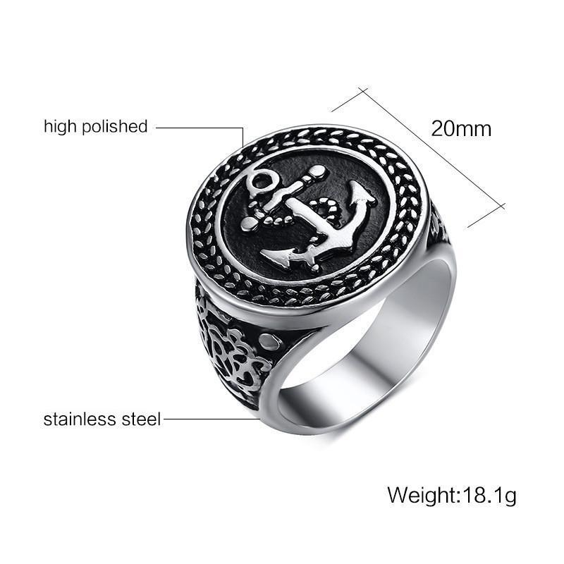 Eden - Vintage Anchor Ring - Indigo-Temple