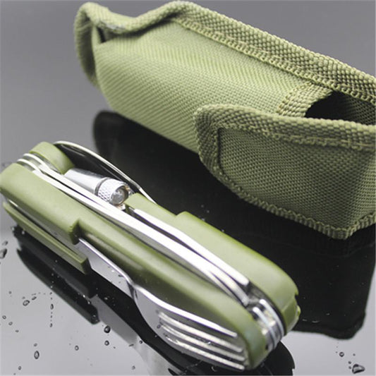 Folding Outdoor Multi-Tool with LED - Indigo-Temple