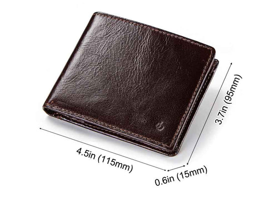 Anti-Lost/Theft Bluetooth Genuine Leather Smart-Wallet - Indigo-Temple