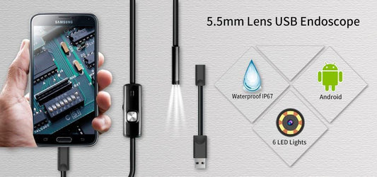 Snake Tube Waterproof Camera For Android - Indigo-Temple