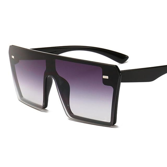 Large-Frame Women's Fashion Anti-UV Sunglasses - Indigo-Temple