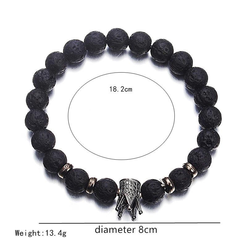 Classic Lava Stone Handmade Unisex Beaded Bracelets - Indigo-Temple
