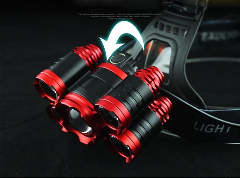 "BIG-BOB" 5 LED'S 12500LM HEADLAMP - Indigo-Temple