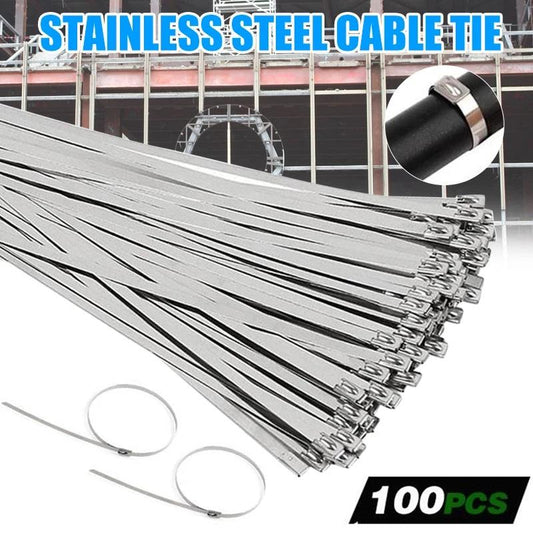 Multi-Purpose Stainless Steel Zip Ties (100pcs)