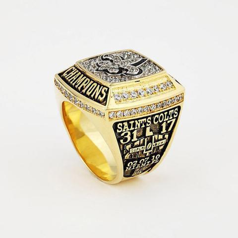 2009 NEW ORLEANS SAINTS XLIV SUPER BOWL FOOTBALL CHAMPIONSHIP RING - Indigo-Temple