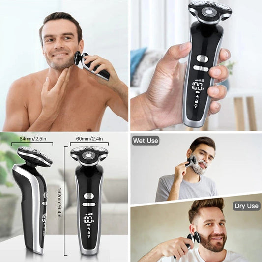 Rechargeable 4 in 1 Electric Led 4D Shaver