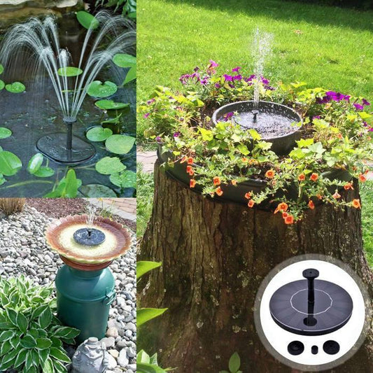 Futuristic Solar Powered Bird Fountain - Indigo-Temple