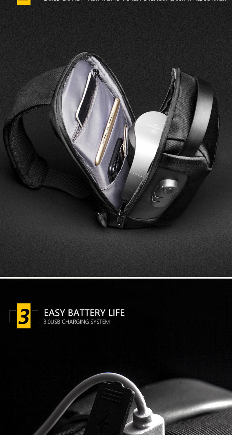 Anti-theft Waterproof Crossbody USB Bag