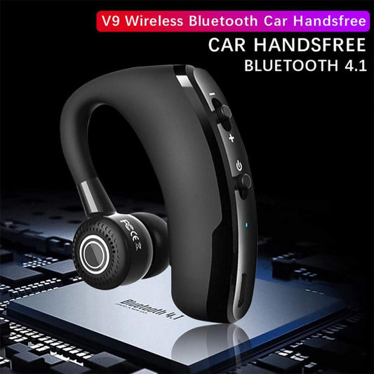V9 Legend Mini Wireless Bluetooth Voice-Activated Headset - Indigo-Temple