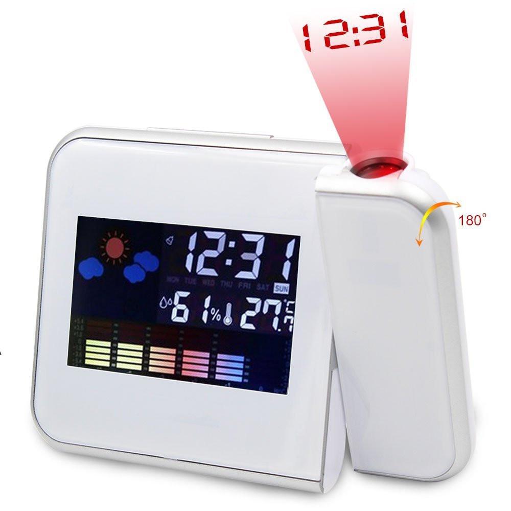 PROJECTION ALARM CLOCK + WEATHER DISPLAY - Indigo-Temple