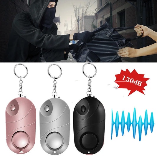 Emergency 130db Self-Defense Alarm & Flashlight Keychain
