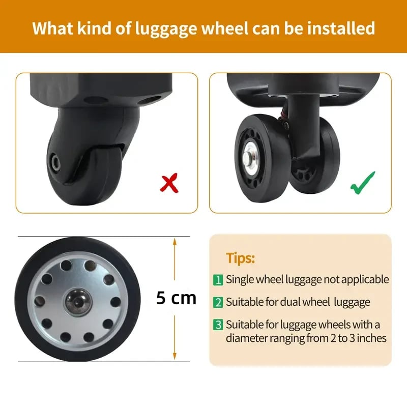 Silicone Luggage Suitcase Wheels Protector (8PCS)