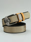 Urban Scale Metal-Like “Fish Scale” Texture Pin Buckle Canvas Belt