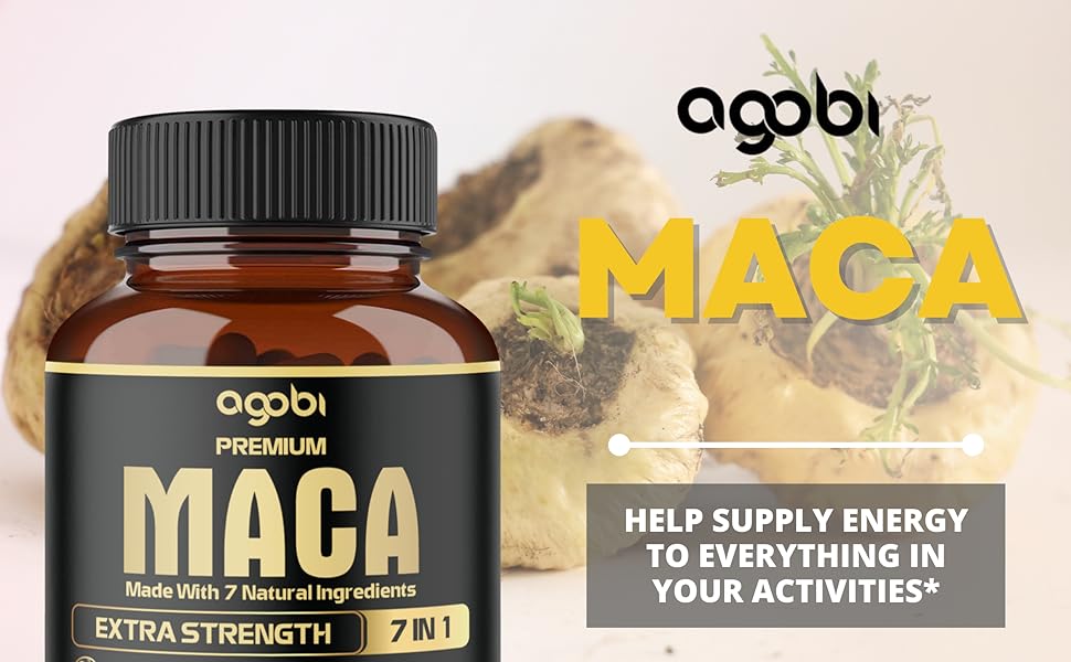 Extra Strength 7-in-1 Herbal Extracts Maca Root Blend for Male Vitality & Overall Wellness