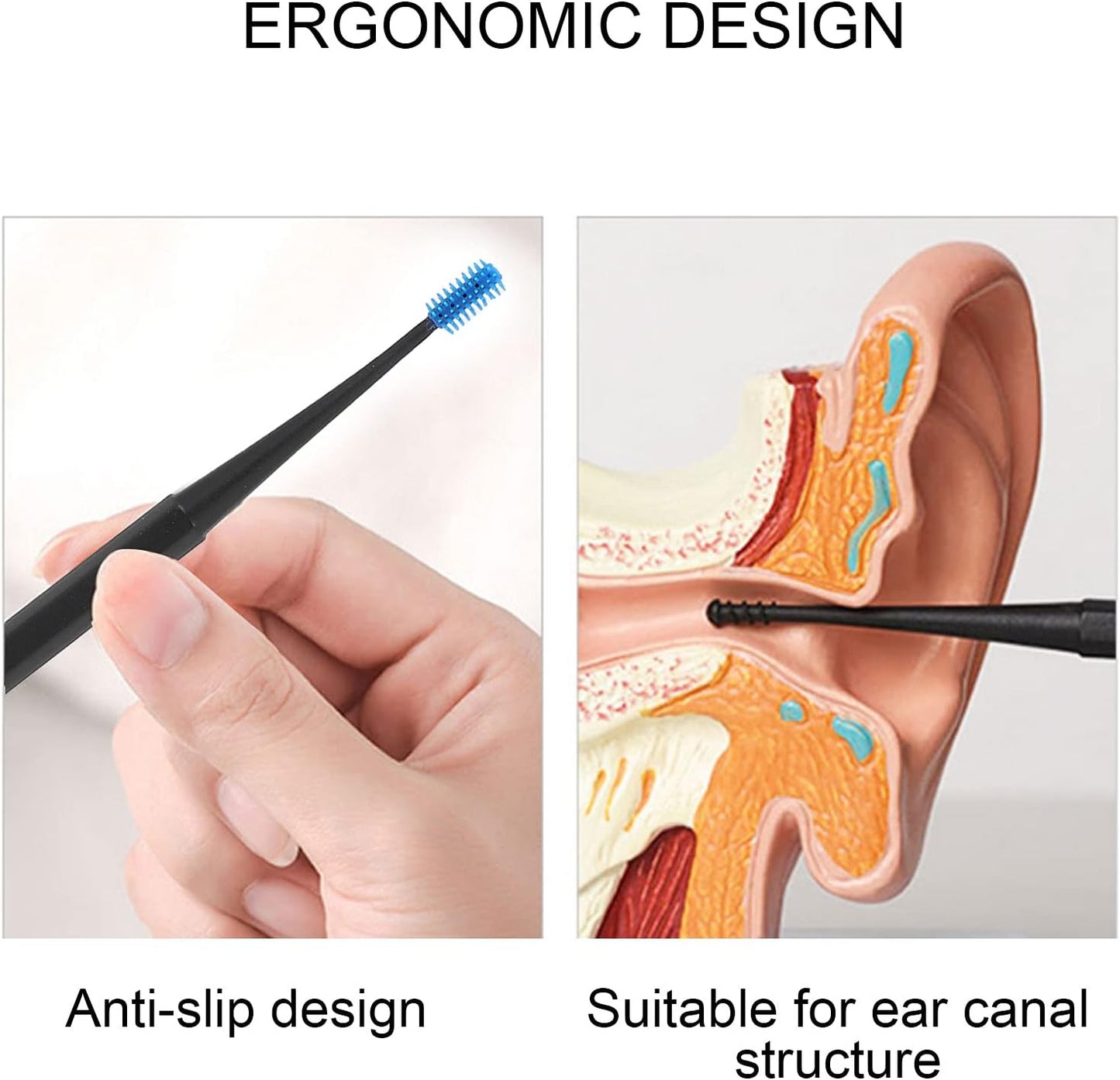 GentleClean Dual-Action Premium Soft Silicone Ear Wax Remover Set