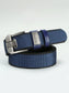 Urban Scale Metal-Like “Fish Scale” Texture Pin Buckle Canvas Belt