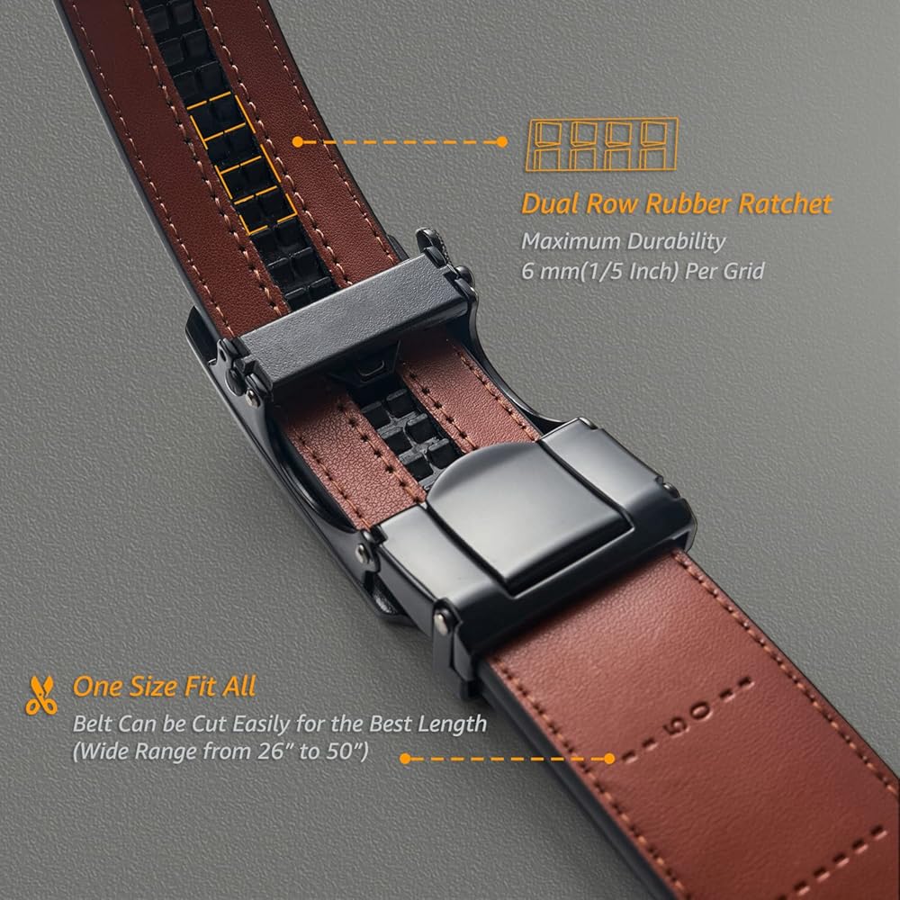 One-Handed Operation Automatic Buckle Holes-Free Micro-Adjustable Belt