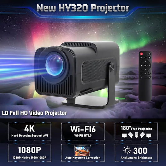 Advanced 4K HD Dual Connectivity Cinema Experience Portable Projector