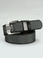 Urban Scale Metal-Like “Fish Scale” Texture Pin Buckle Canvas Belt