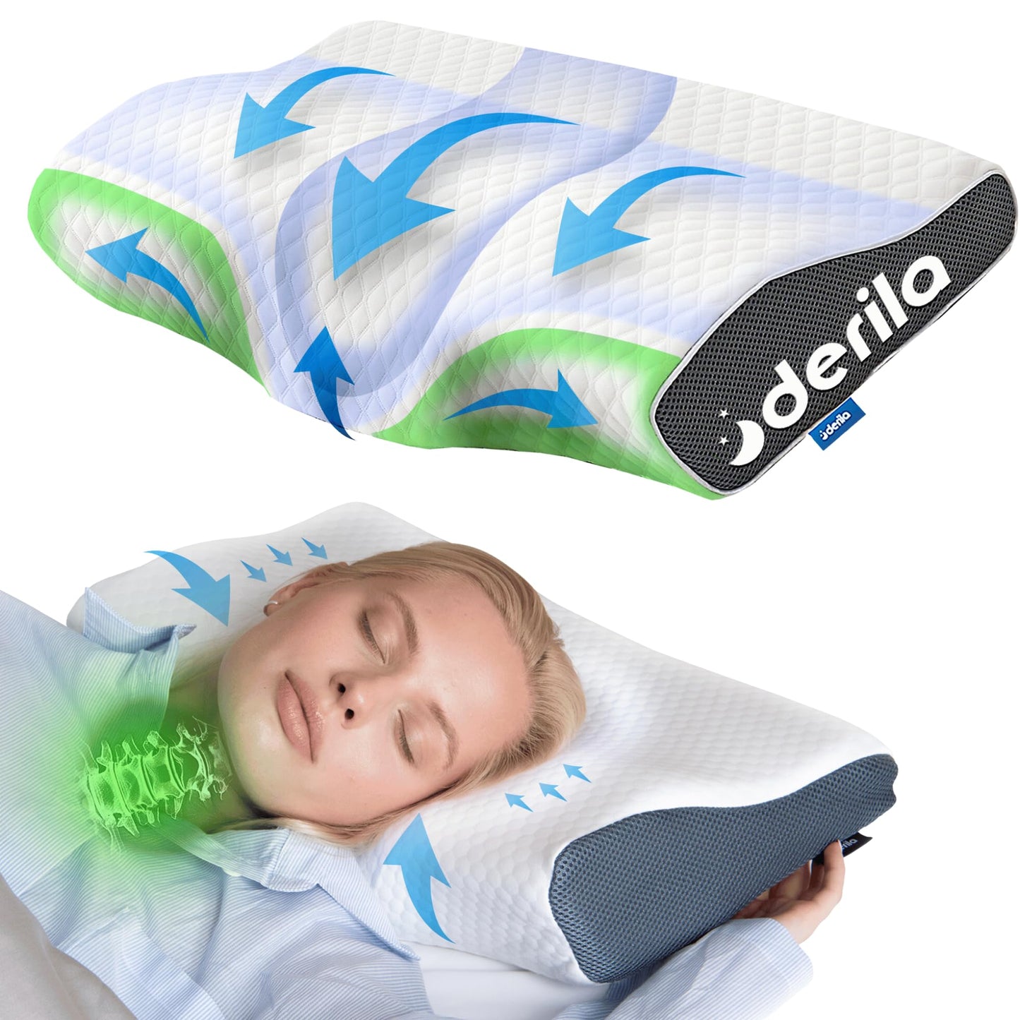 Derila™ Orthopedic Memory-Foam Pillows