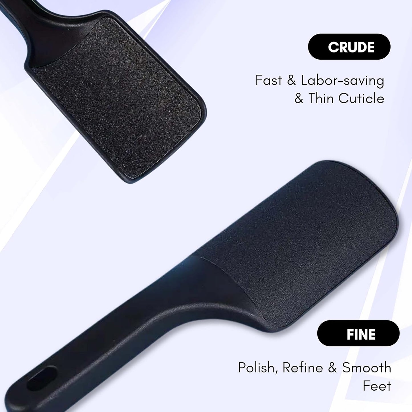 Double-Sided (Thick and Fine Grits) Design Ergonomic Foot File & Callus Remover