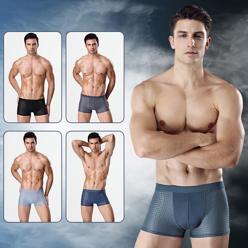 Bamboo Fiber Breathable Men's Boxer (4pcs)