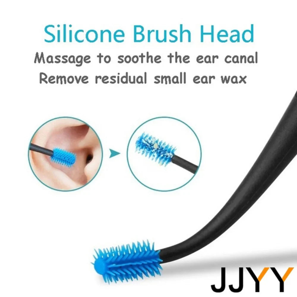 GentleClean Dual-Action Premium Soft Silicone Ear Wax Remover Set