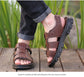 Casual Thick Sole Non-Slip Cowhide Comfort Sandals for Men
