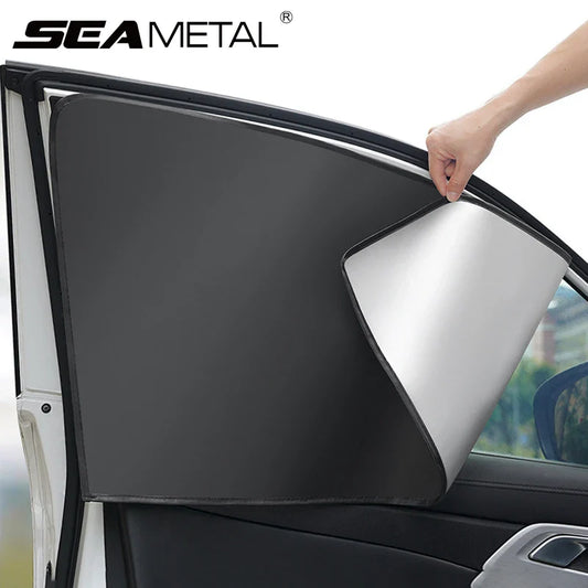 Universal Car Side Window Sunshades- 100% UV Block with Rearview Gap & Window-Operable Design
