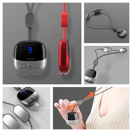 NeuroWarm Multi-Zone Hands-Free Wearable Cervical & Shoulder TENS Heat Massager