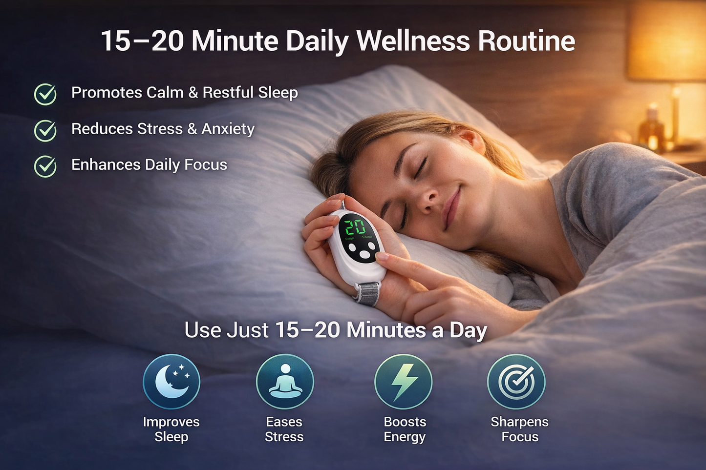 BalancePulse Smart Dual-Frequency EMS Sleep & Focus Regulator