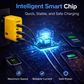 240W High-Speed 5-Port GaN Technology Intelligent Wall Charger