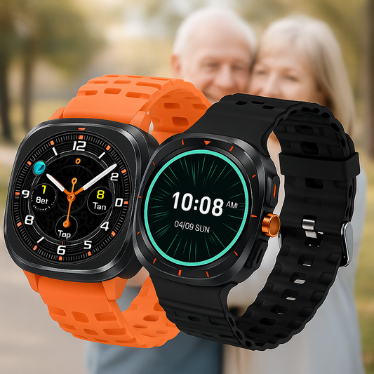 SeniorSafe Large Display Health Monitoring & Emergency SOS Senior Friendly Smartwatch