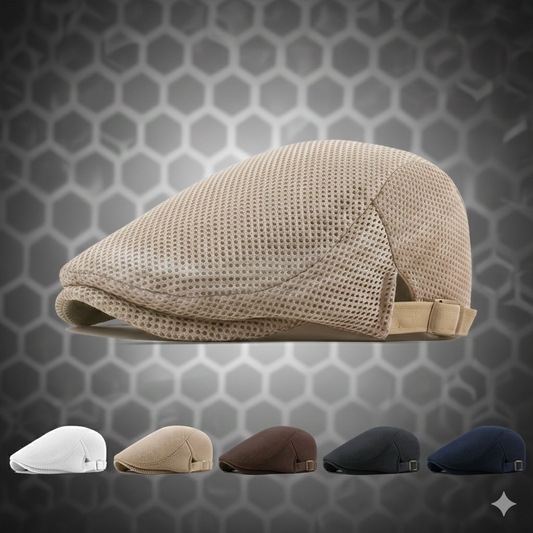 BreezeFit Adjustable Lightweight Breathable Mesh Newsboy Cap