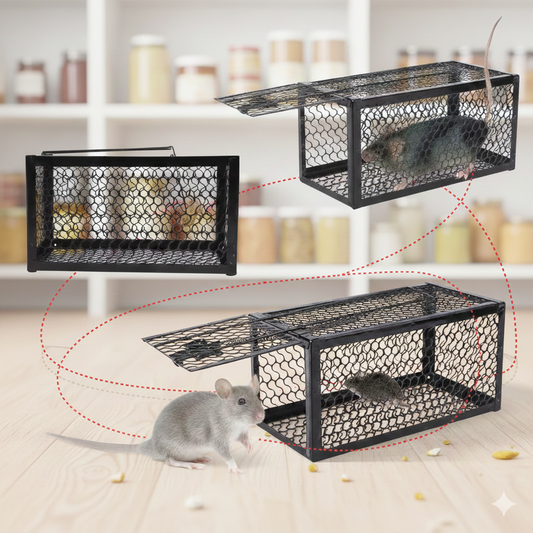 Metal Construction Smart Self-locking Safe and Humane Mousetrap
