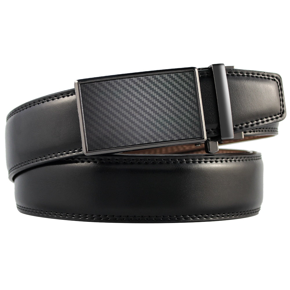 Premium Automatic Genuine Leather Ratchet Mechanism Belt